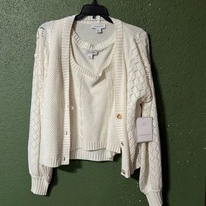 Knitted sweater and matching top